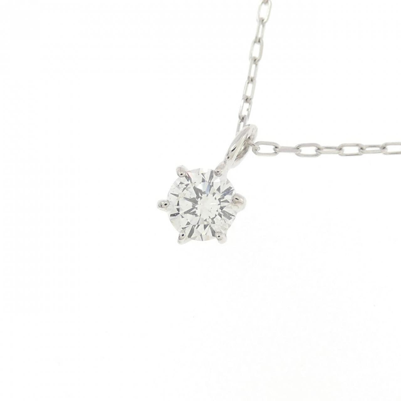 PT900/PT850 ソリティア ダイヤモンド ネックレス 0.20CT
