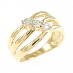 K18YG ダイヤモンド リング 0.27CT