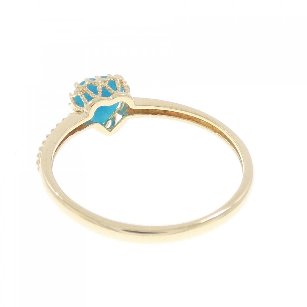 K10YG ハート ターコイズ リング