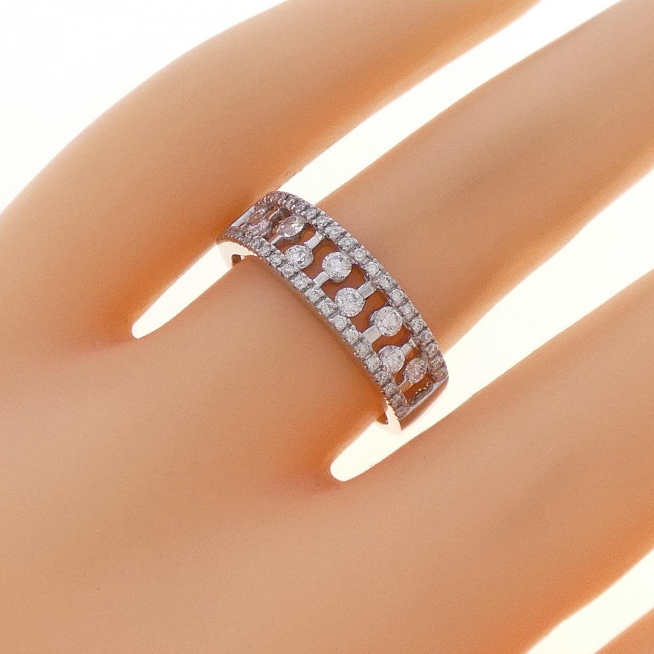 K18WG ダイヤモンド リング 0.46CT