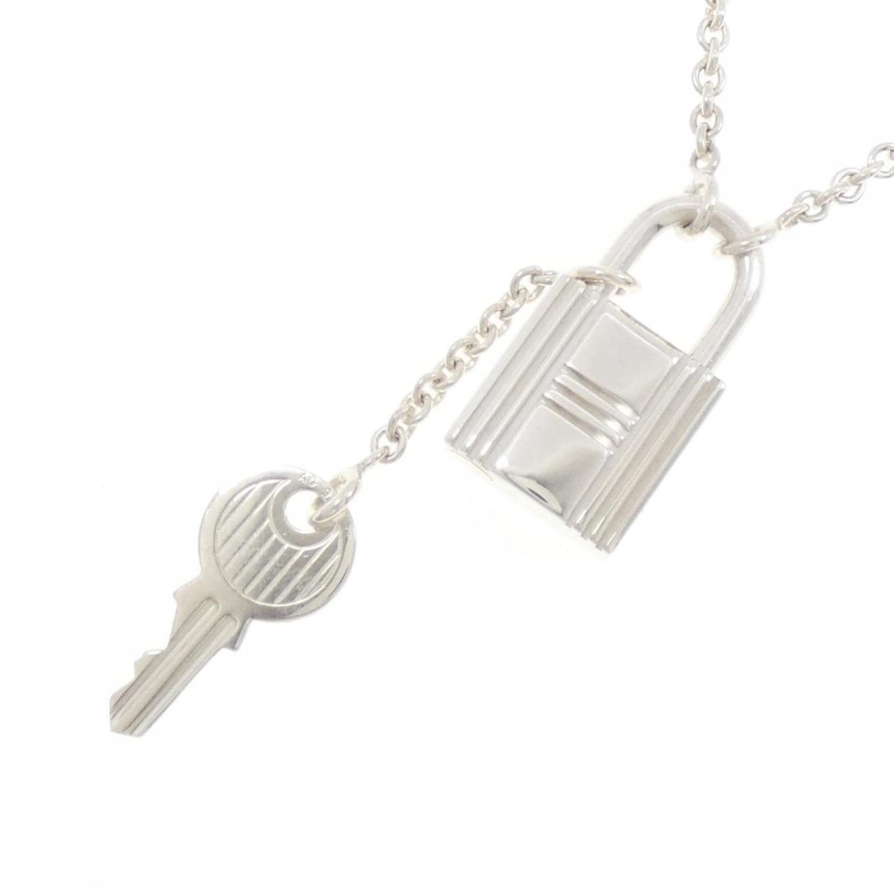 HERMES 925 Padlock x Key Necklace