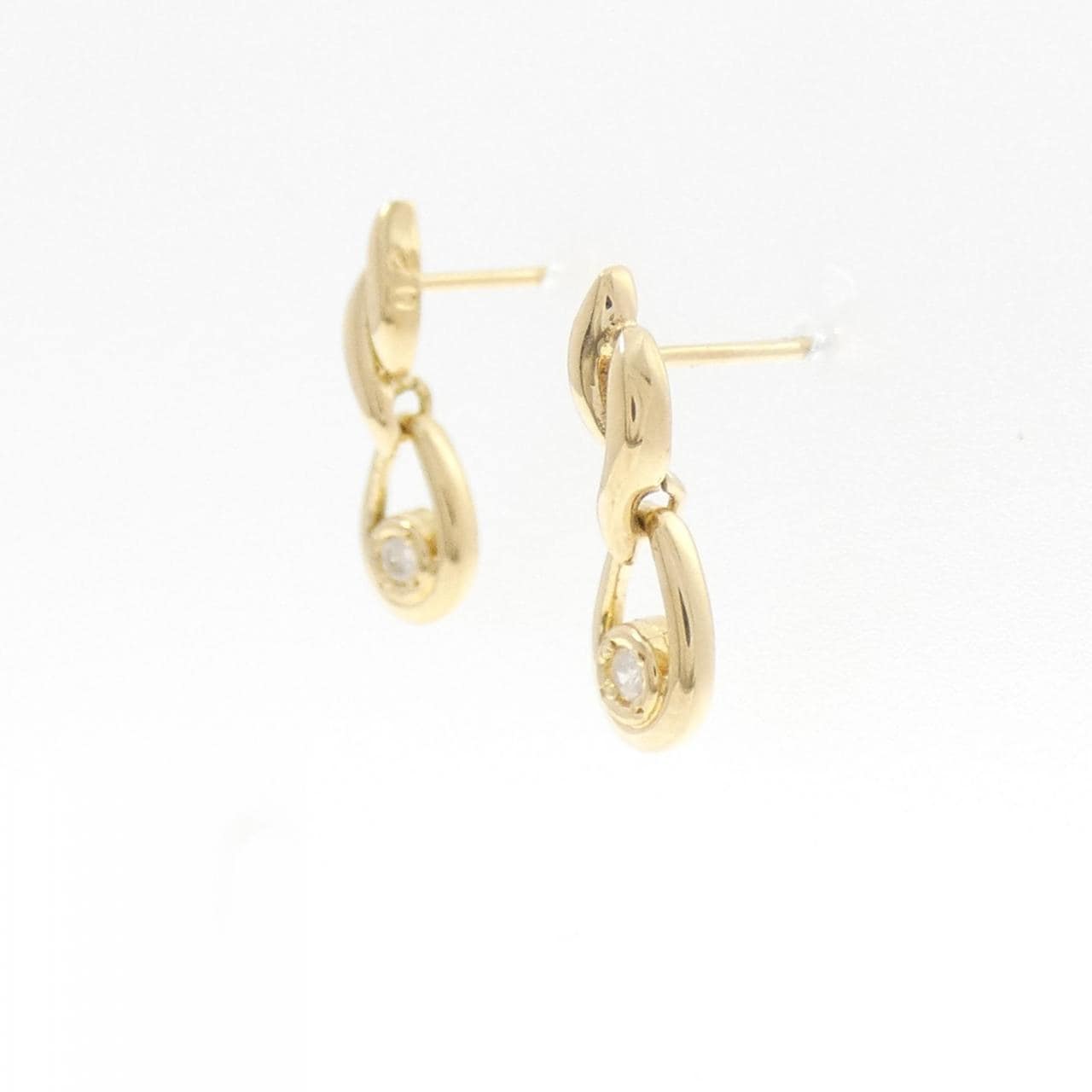 K18YG钻石耳环 0.04CT