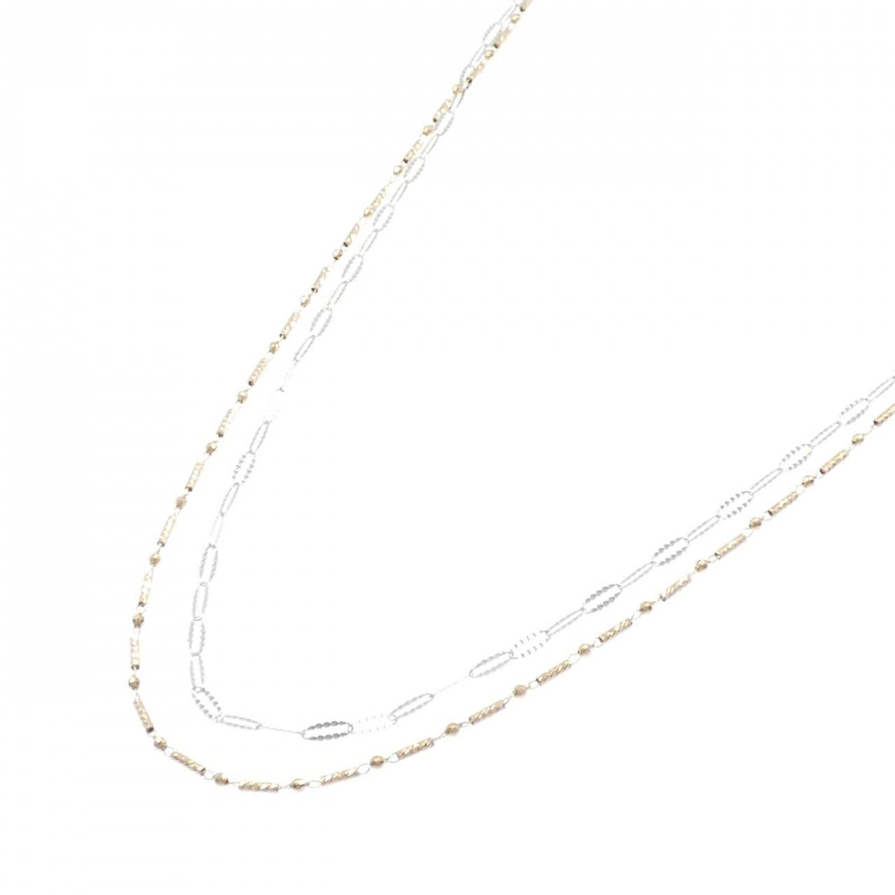 K18スリーカラー ネックレス