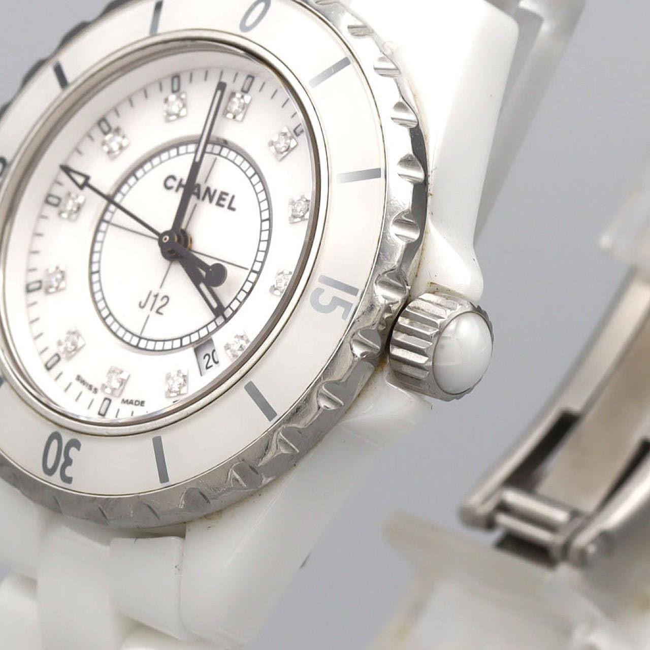【ノーメンテナンス還元価格】シャネル J12 33mmセラミック･12P H1628 セラミック クォーツ