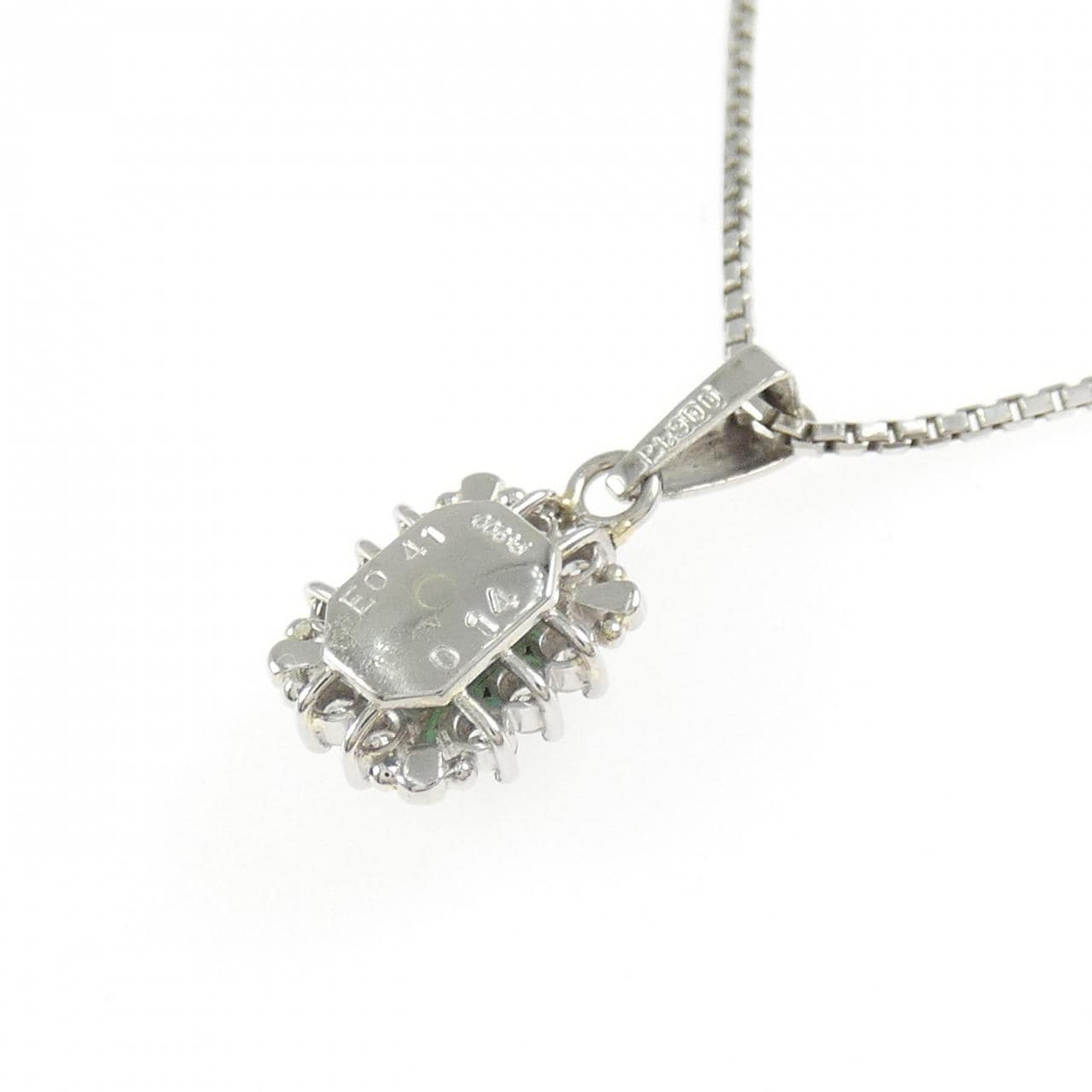 PT900/PT850 エメラルド ネックレス 0.41CT