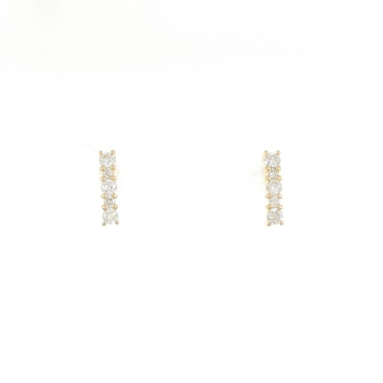 K18YG钻石耳环0.10CT