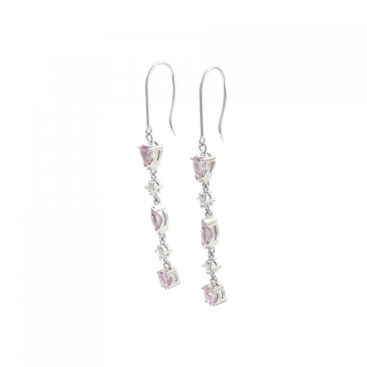 K18WG サファイヤ ピアス 0.92CT