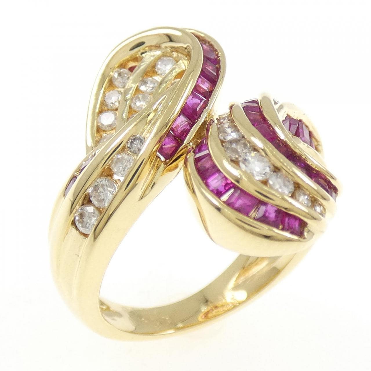 K18YG ルビー リング 1.40CT