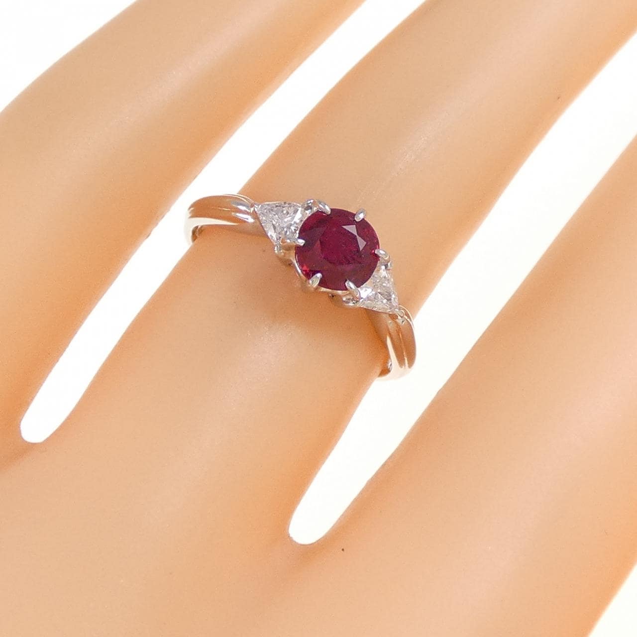 PT900 ルビー リング 0.51CT