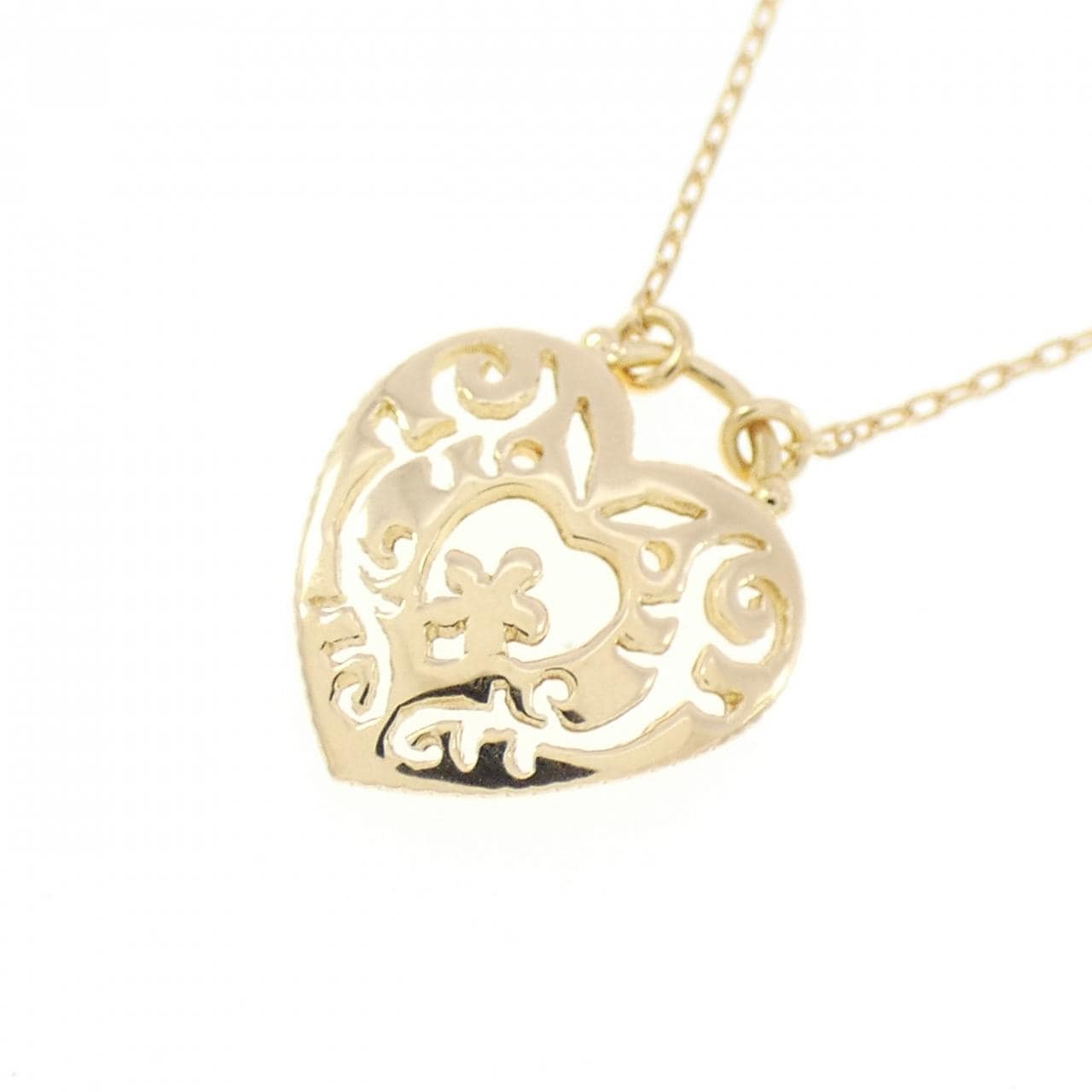 STAR JEWELRY K18YG 心型項鍊