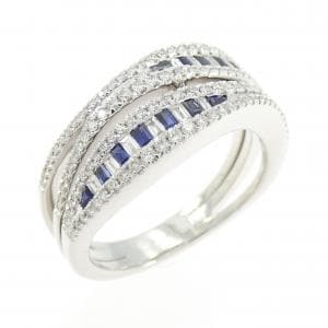 K18WG サファイヤ リング 0.25CT