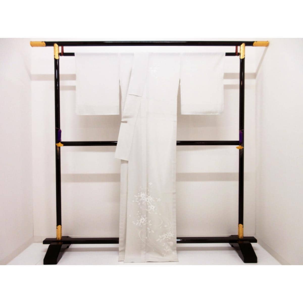 【新品】単衣　駒絽訪問着　友禅銀彩加工