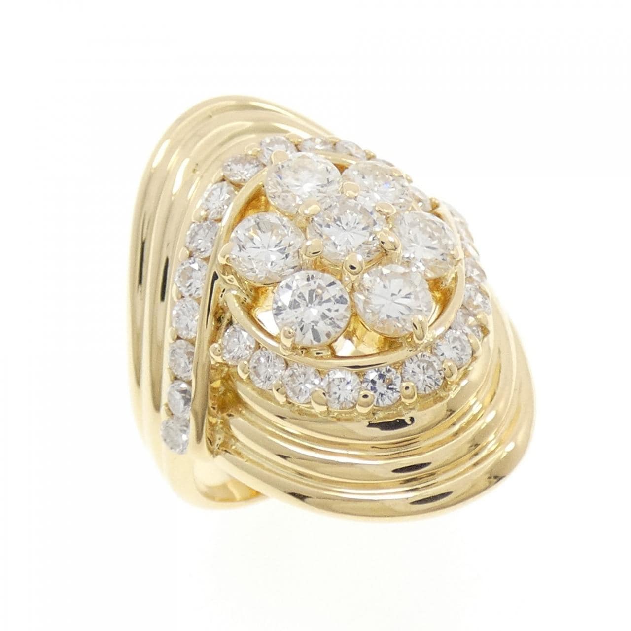 K18YG ダイヤモンド リング 2.01CT