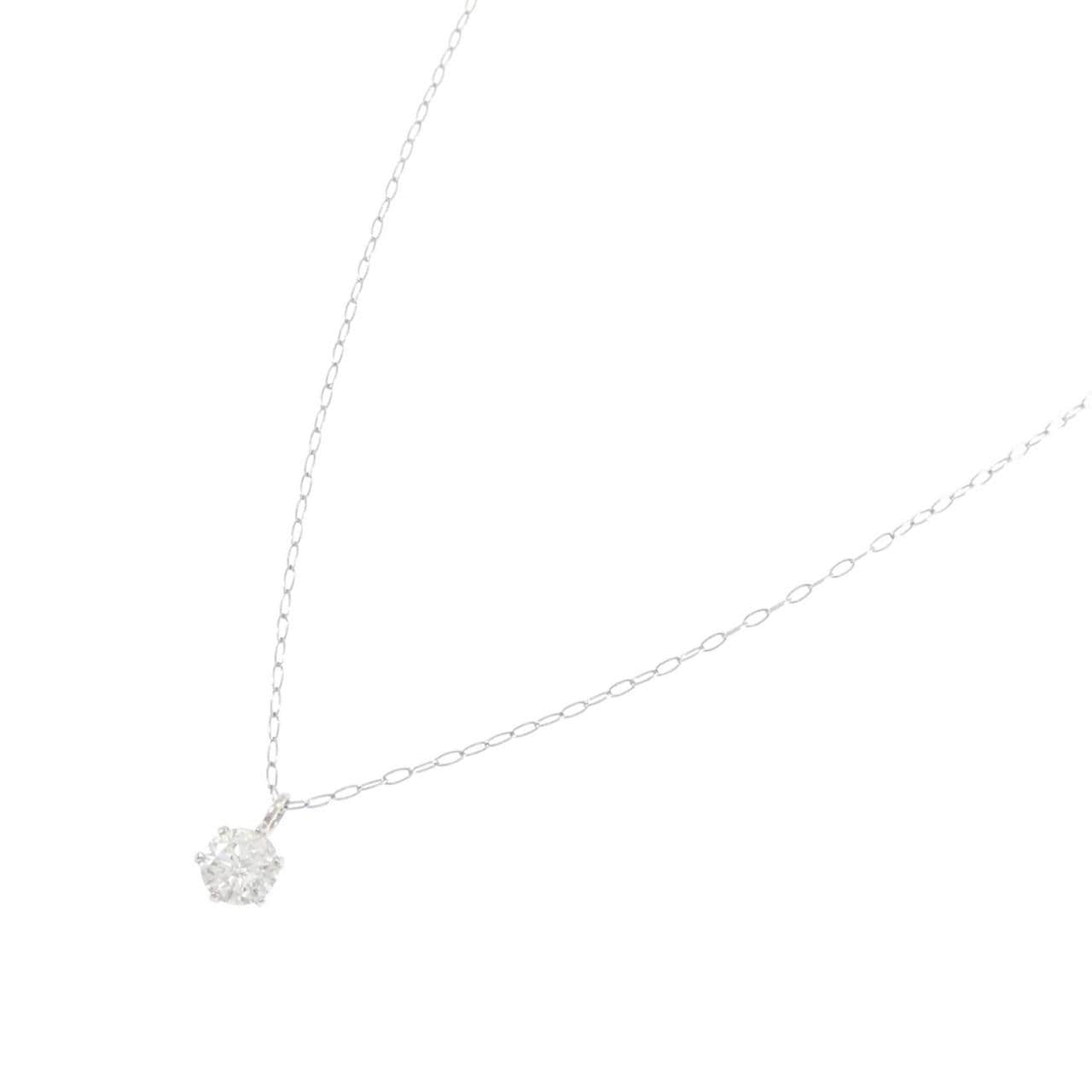 PT900/PT850 ソリティア ダイヤモンド ネックレス 0.20CT