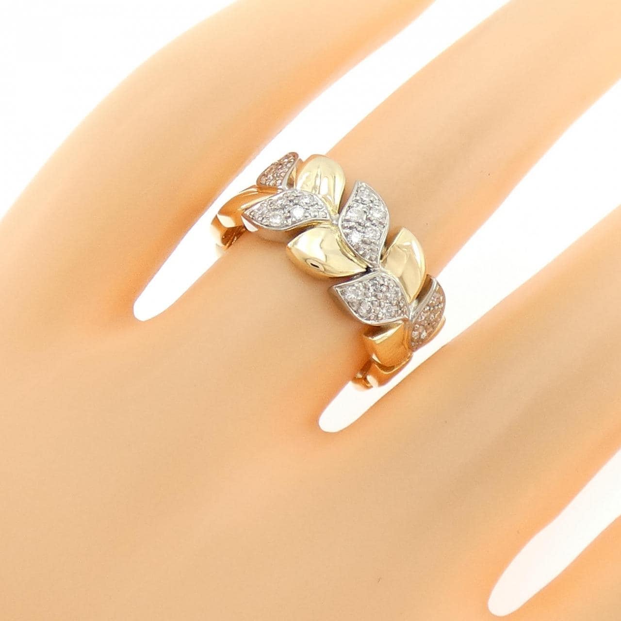 K18YG/K18WG ダイヤモンド リング 0.25CT