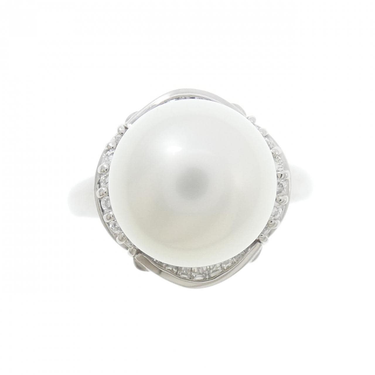 PT900 白蝶パール リング 11.2mm