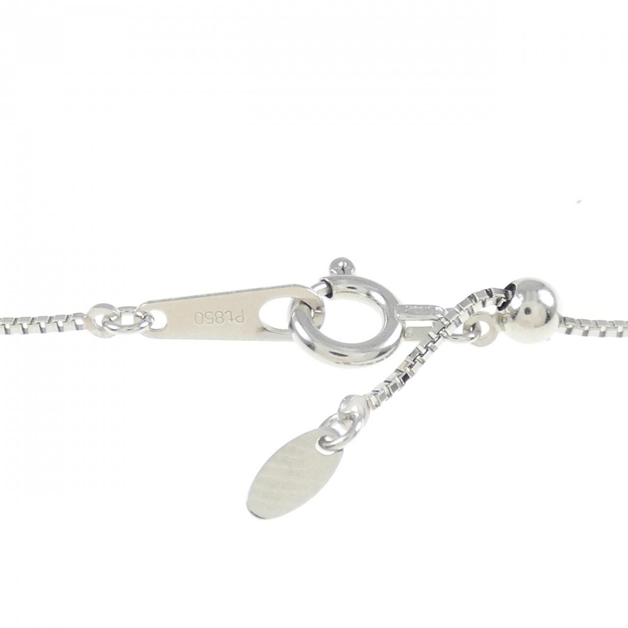 PT900/PT850 フラワー ダイヤモンド ネックレス 1.00CT