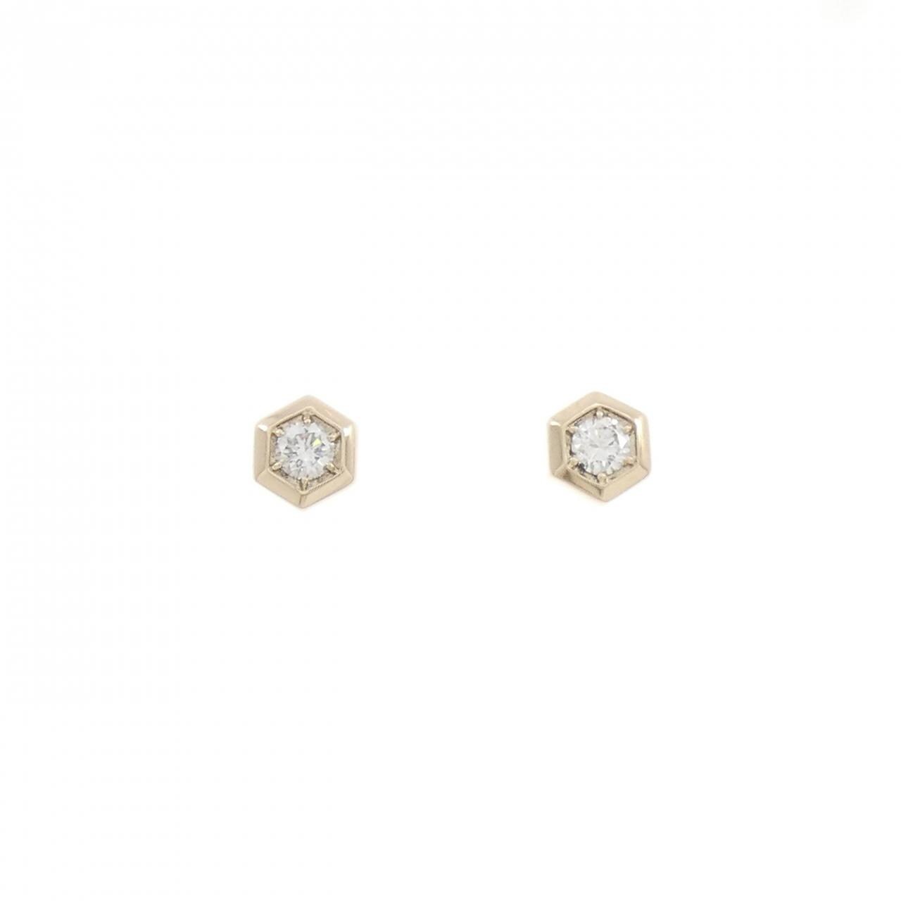 【リメイク】K10YG ダイヤモンド ピアス 0.14CT