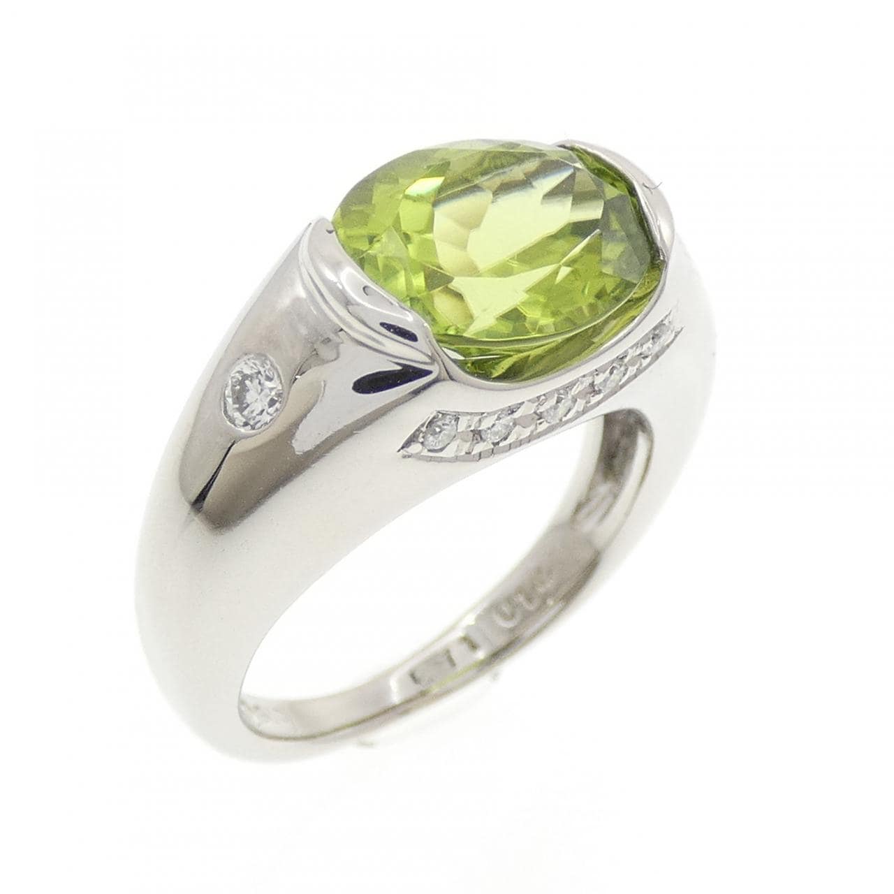 PT900 ペリドット リング 2.71CT