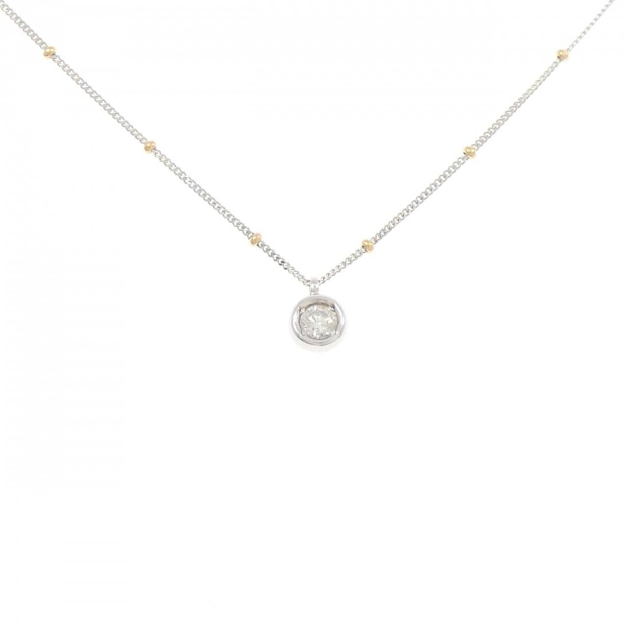 750WG/750YG ダイヤモンド ネックレス 0.15CT