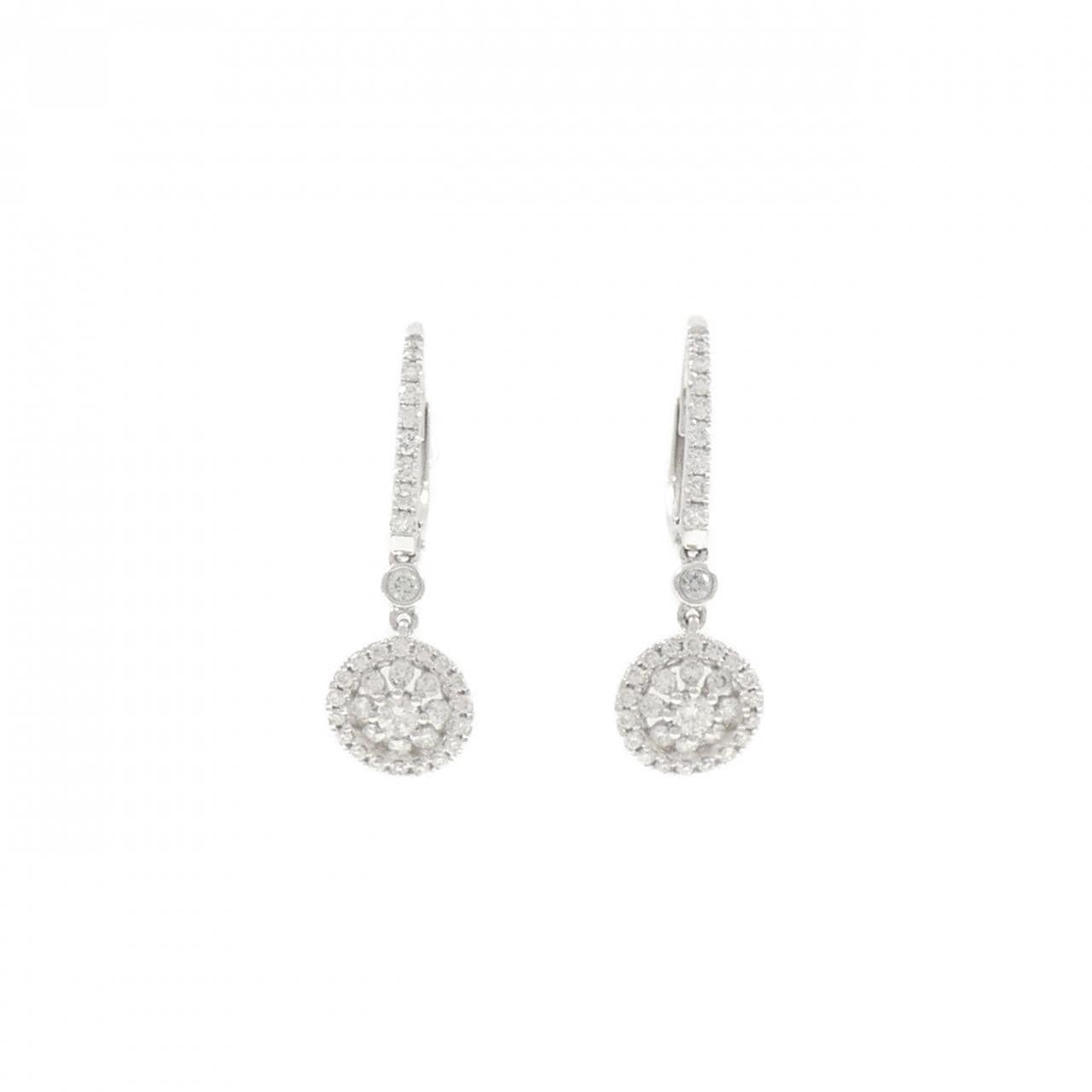 K18WG ダイヤモンド ピアス 0.59CT