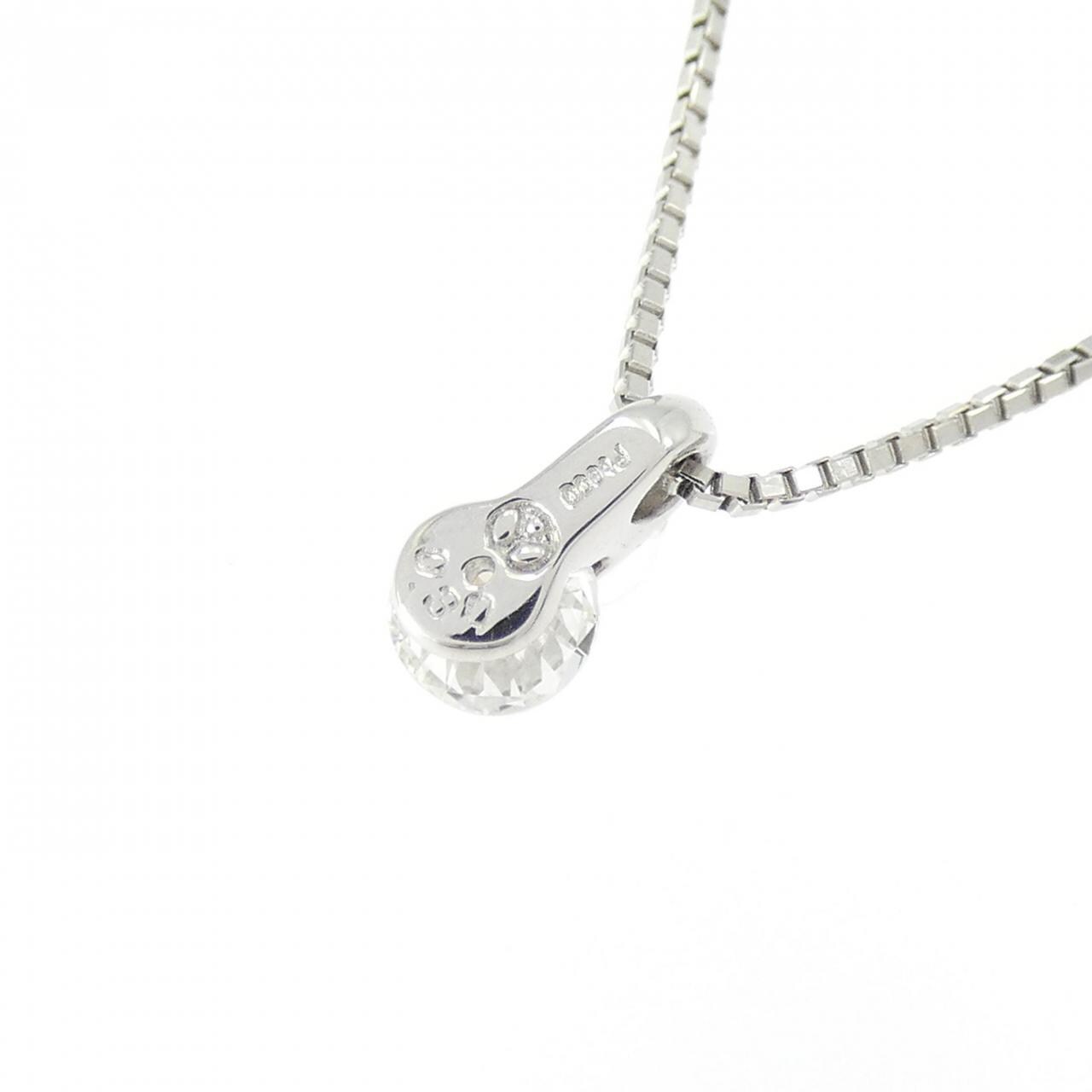 PT900/PT850 ソリティア ダイヤモンド ネックレス 0.30CT