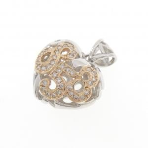 K18WG/K18PG ダイヤモンド ペンダント 0.18CT