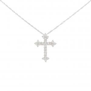 PT900/PT850 クロス ダイヤモンド ネックレス 0.30CT