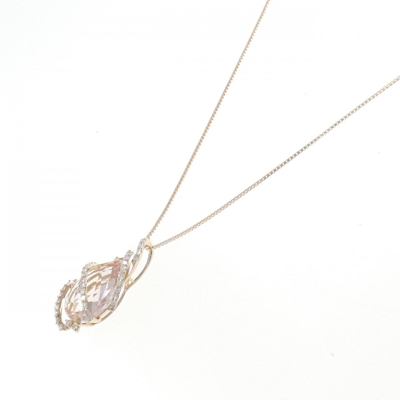 K18PG モルガナイト ネックレス 5.55CT