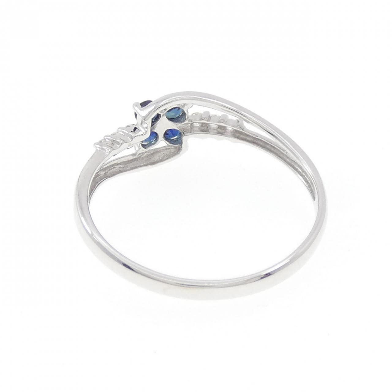 K10WG フラワー サファイヤ リング