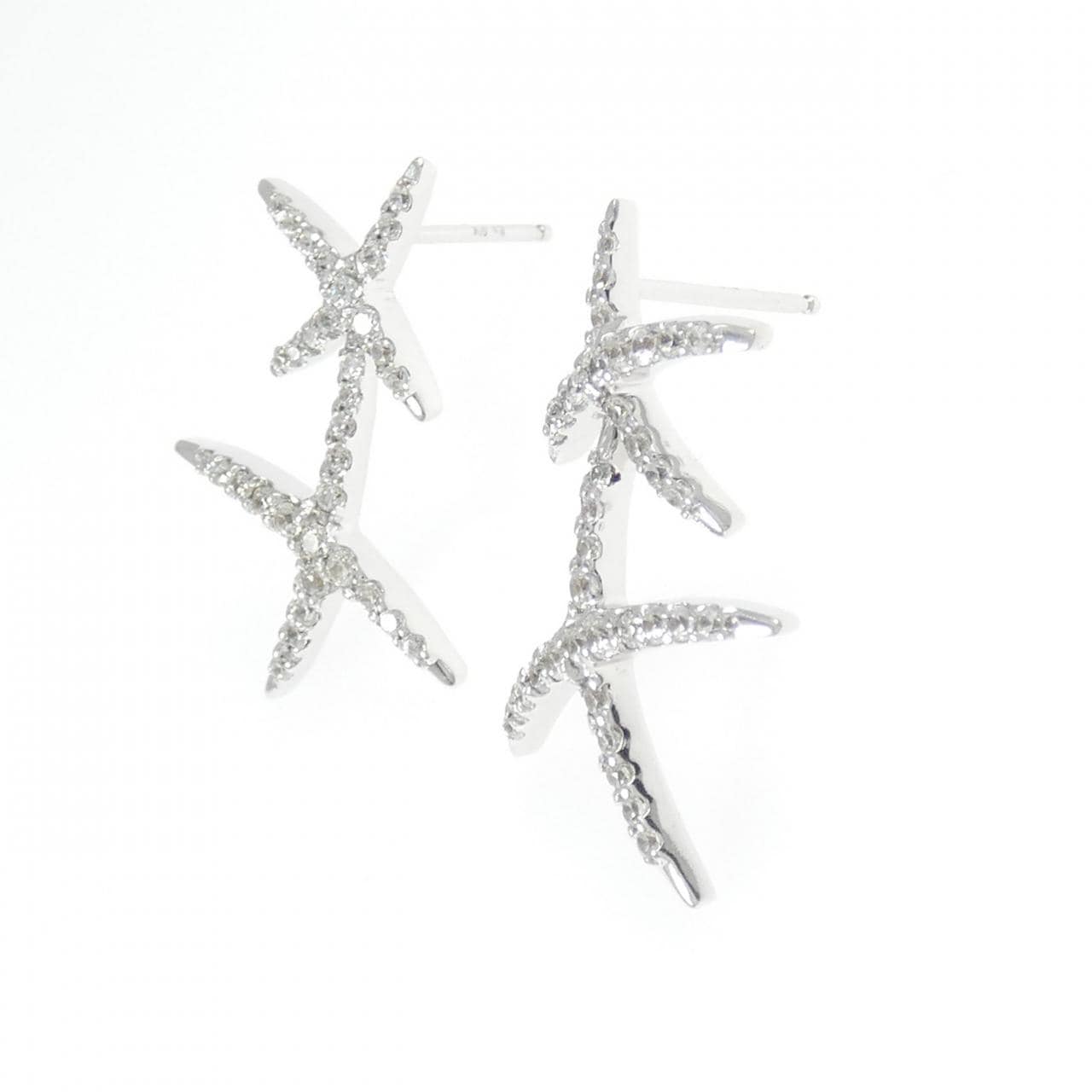 K18WG キュービック ピアス