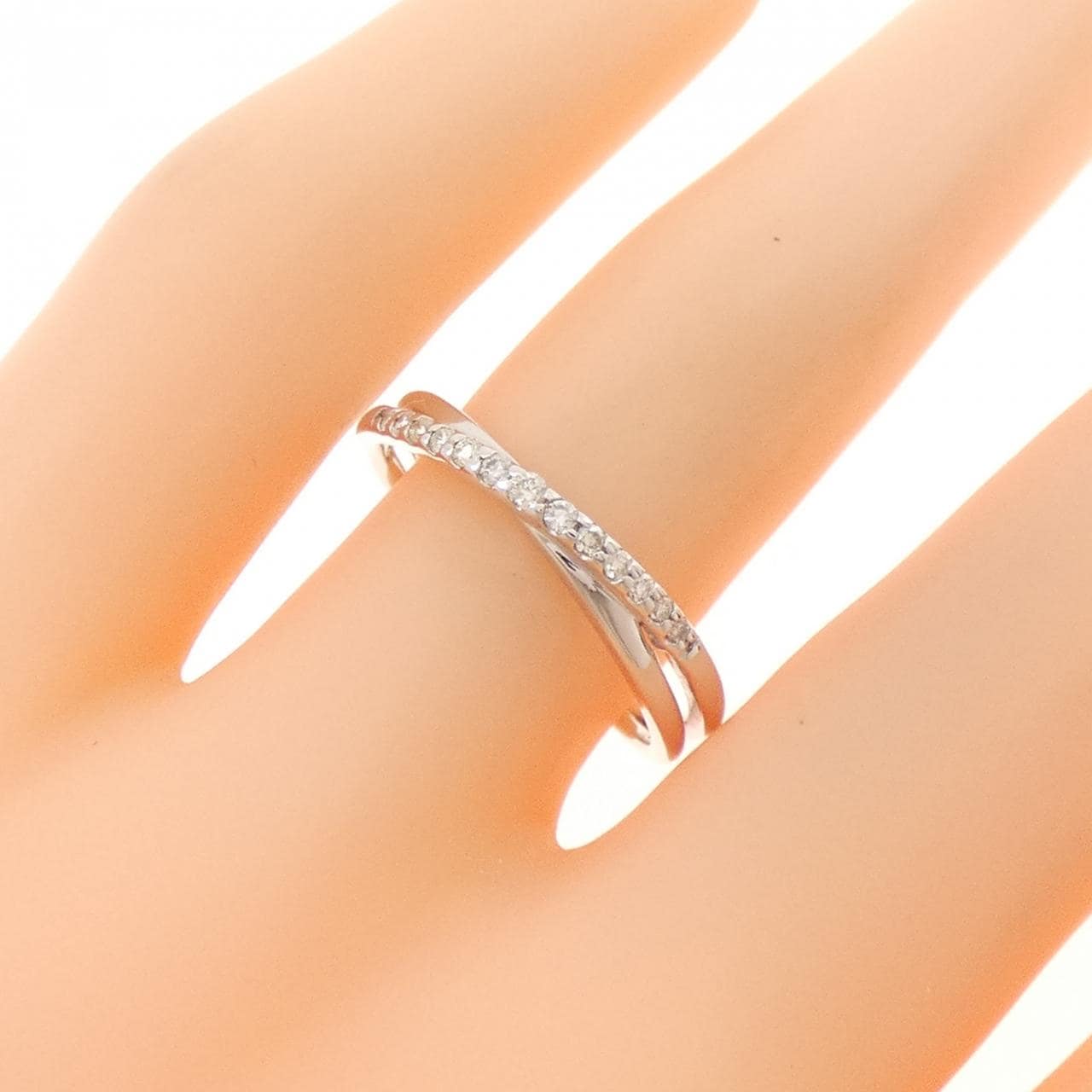 K18WG ダイヤモンド リング 0.10CT