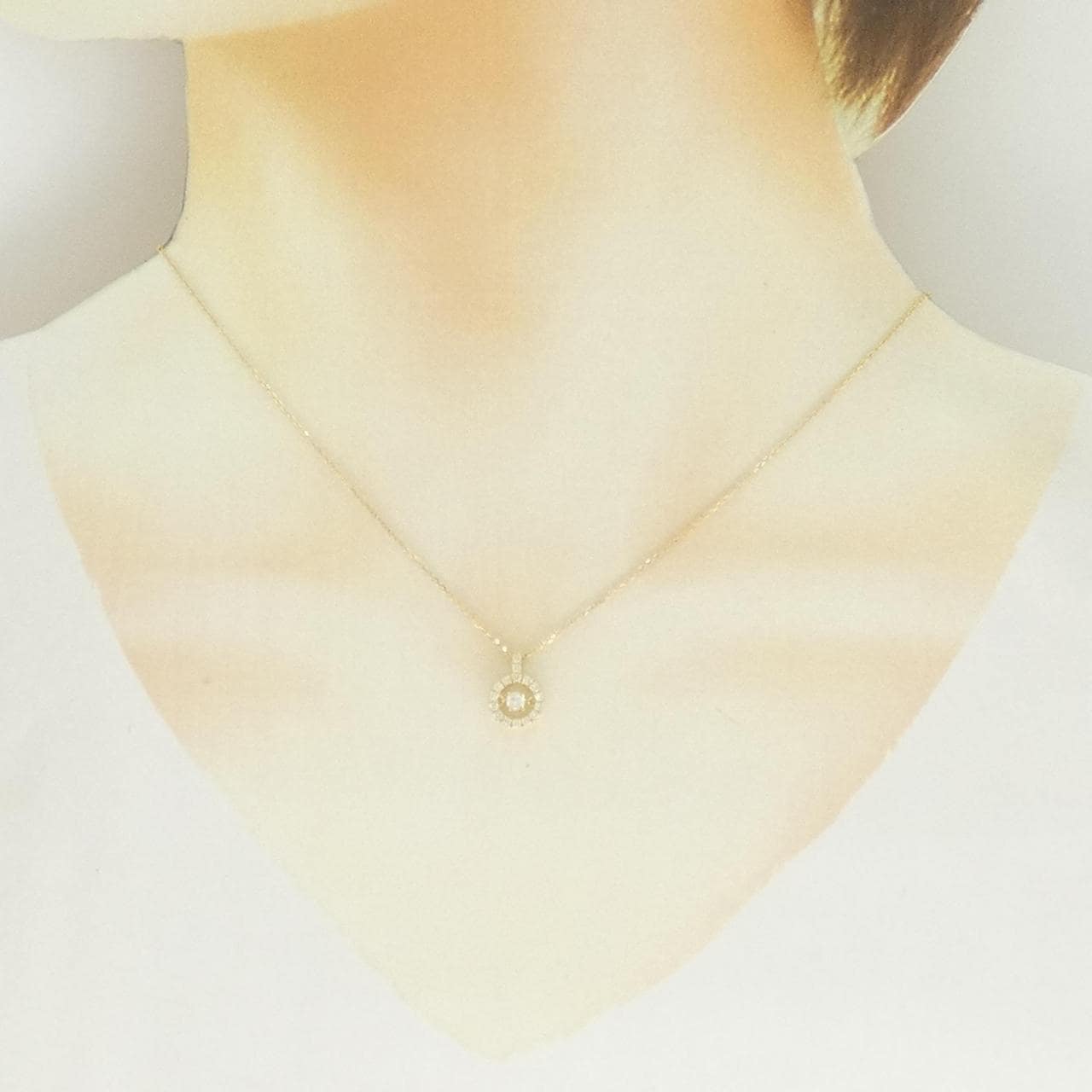 K18YG ダイヤモンド ネックレス 0.15CT
