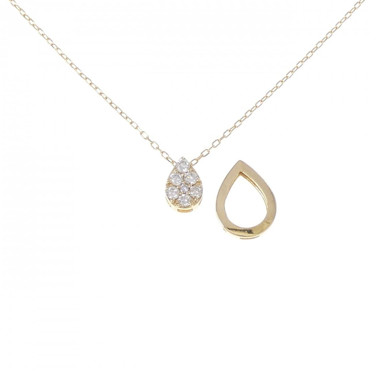K18YG 2WAY ダイヤモンド ネックレス 0.20CT