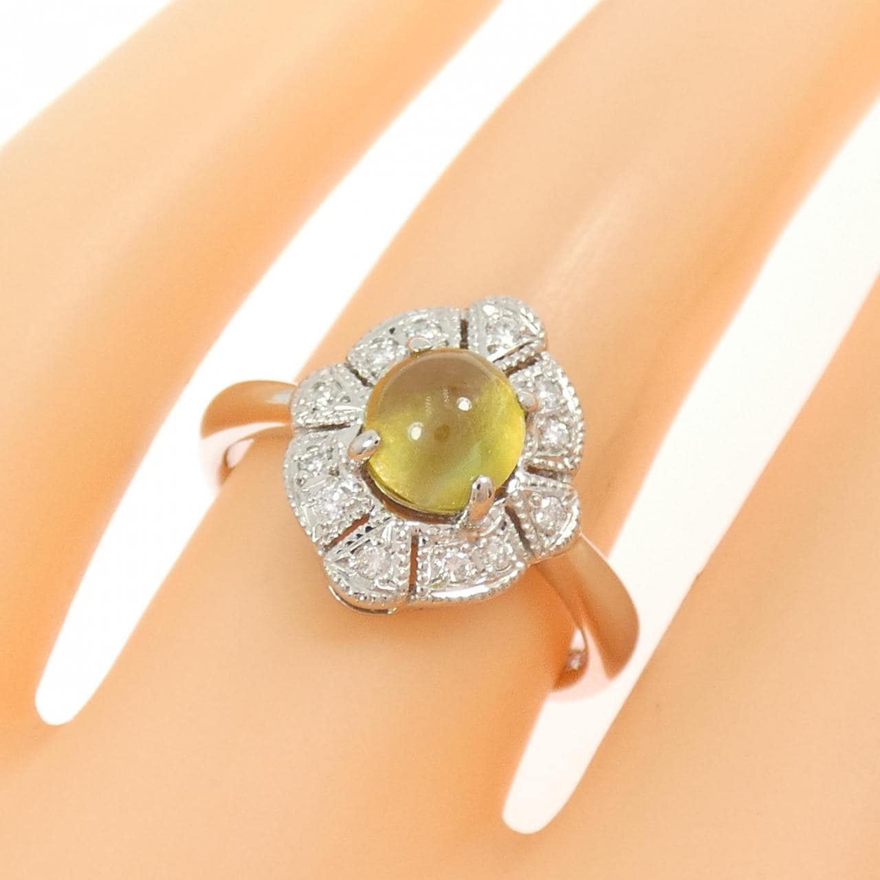 PT900 クリソベリルキャッツ リング 1.406CT