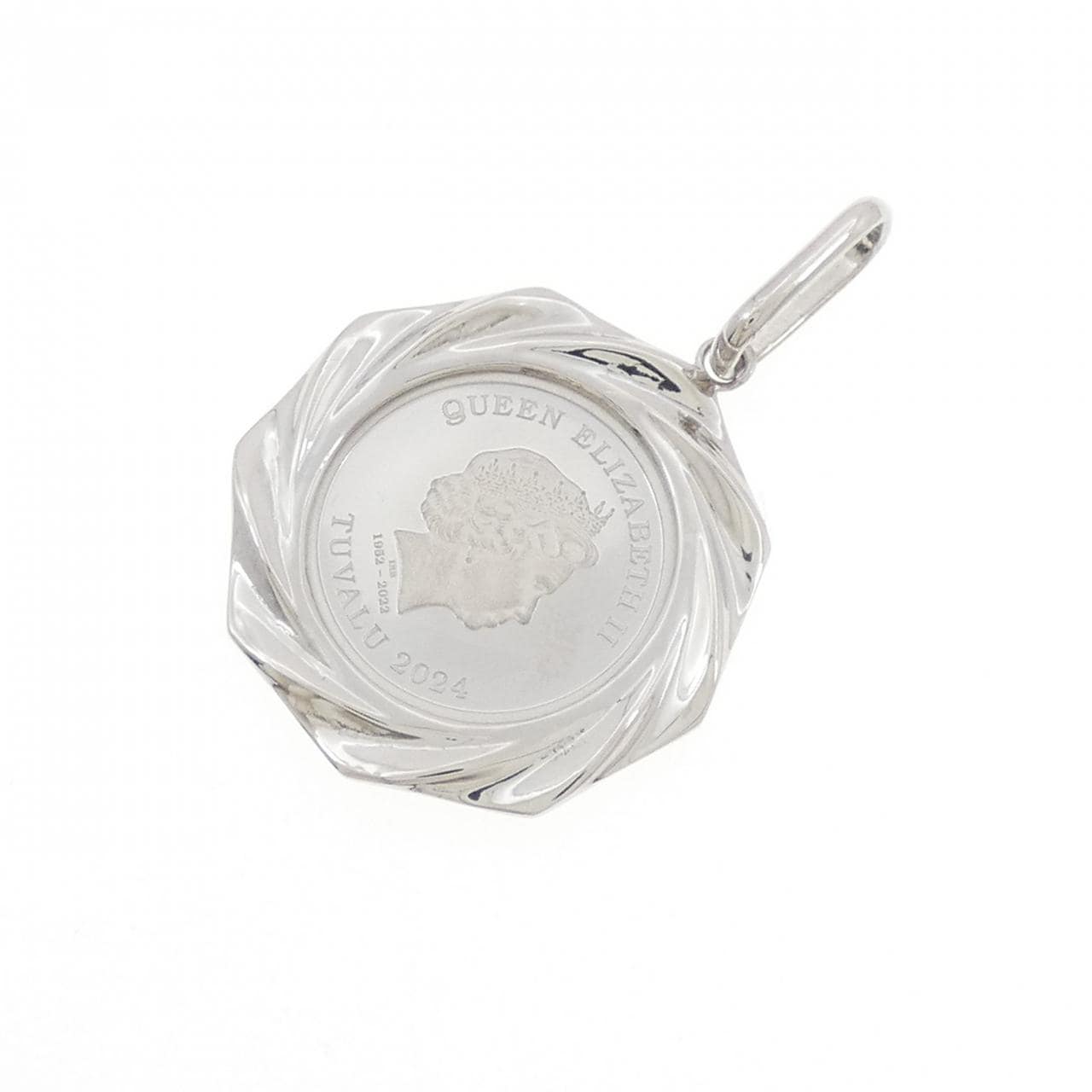 【新品】PT900(枠) コイン ペンダント