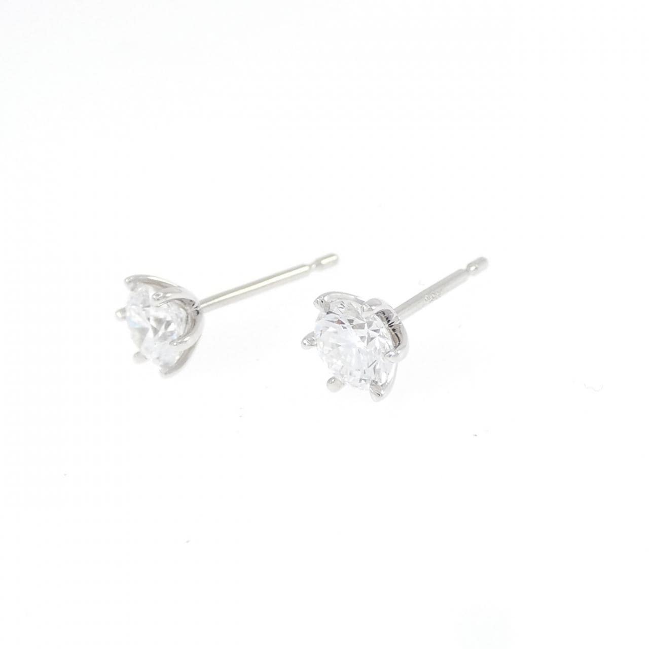 【リメイク】PT900/ST ダイヤモンド ピアス 0.401CT 0.404CT D-E VS1-2 VG