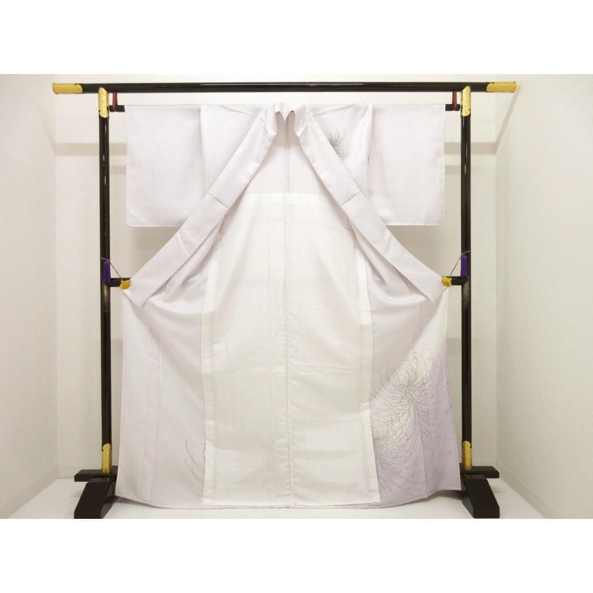 【新品】単衣　訪問着　銀彩加工　ボカシ染