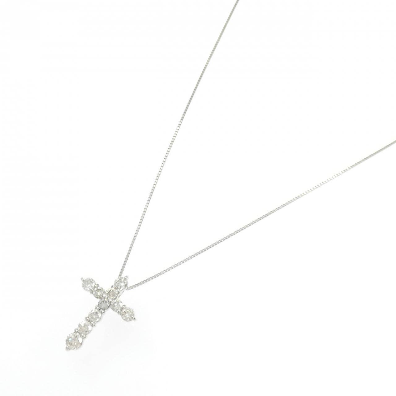 PT900/PT850 クロス ダイヤモンド ネックレス 1.00CT