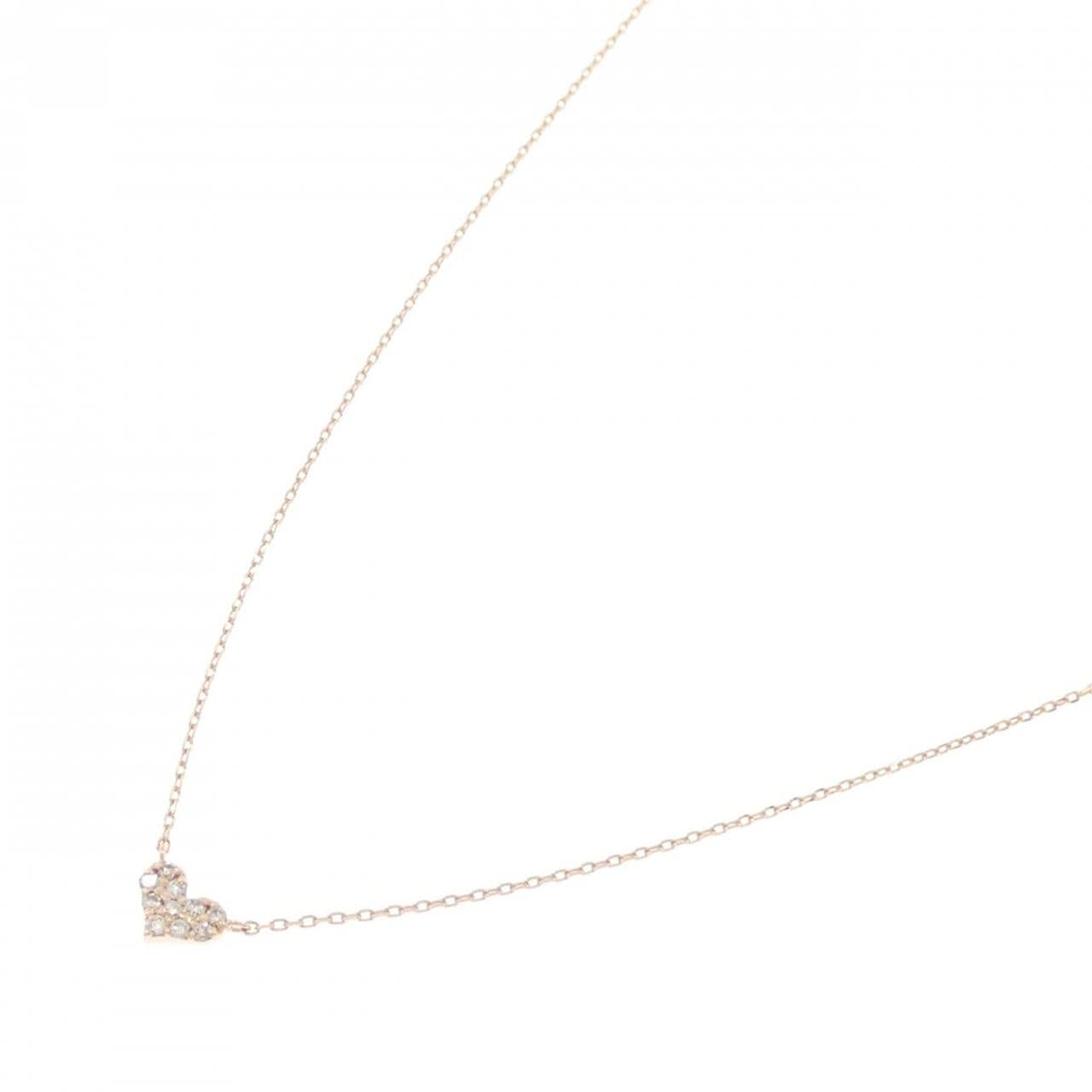 K10PG ハート ダイヤモンド ネックレス 0.05CT