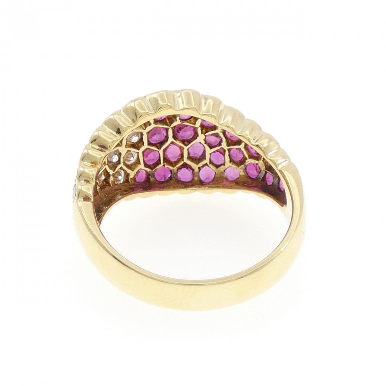 K18YG ルビー リング 1.59CT