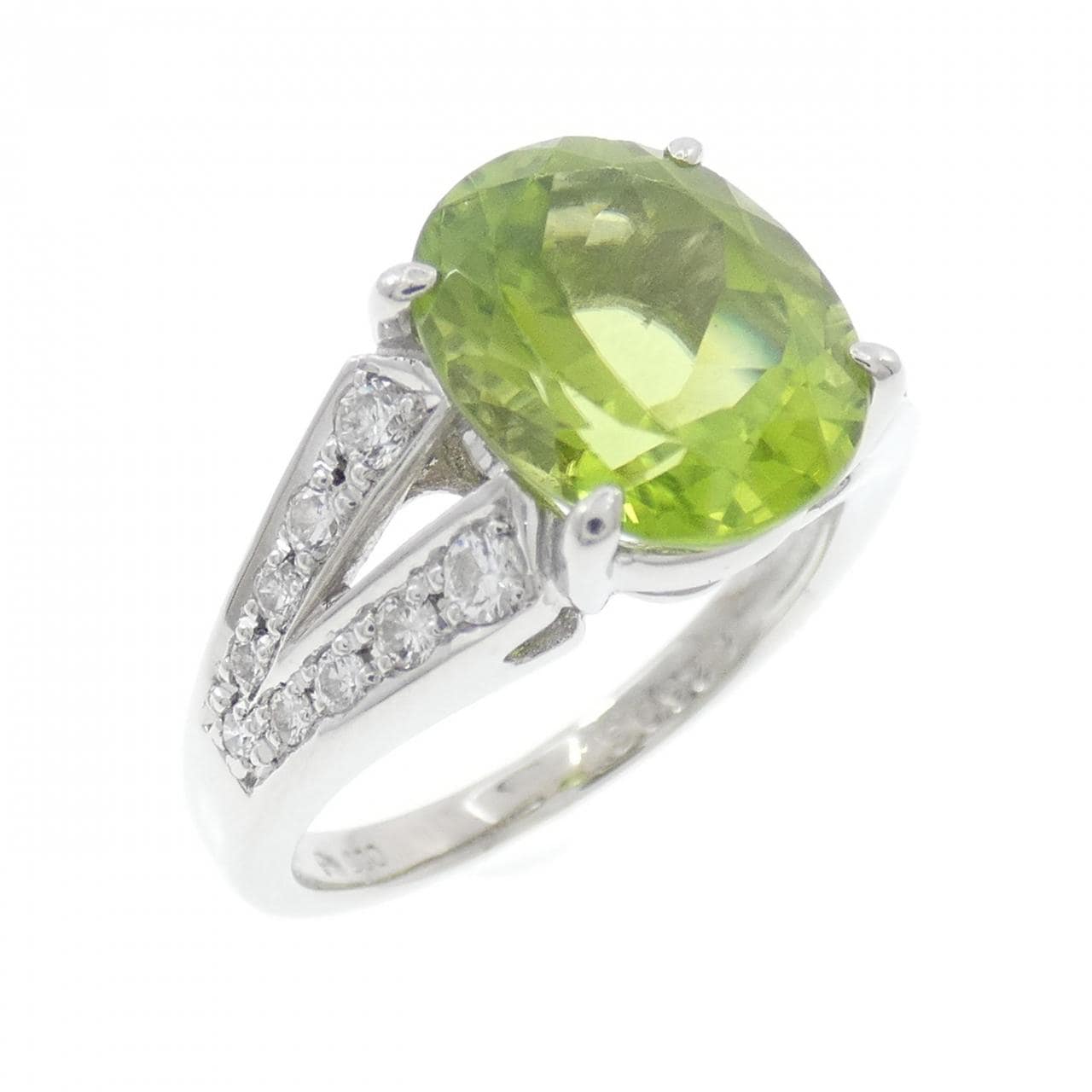 PT900 ペリドット リング 4.26CT