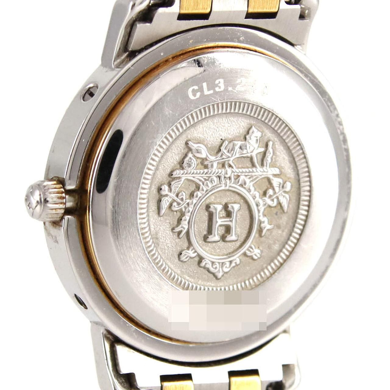 【ノーメンテナンス還元価格】エルメス クリッパー コンビ CL3.240 SSxGP クォーツ