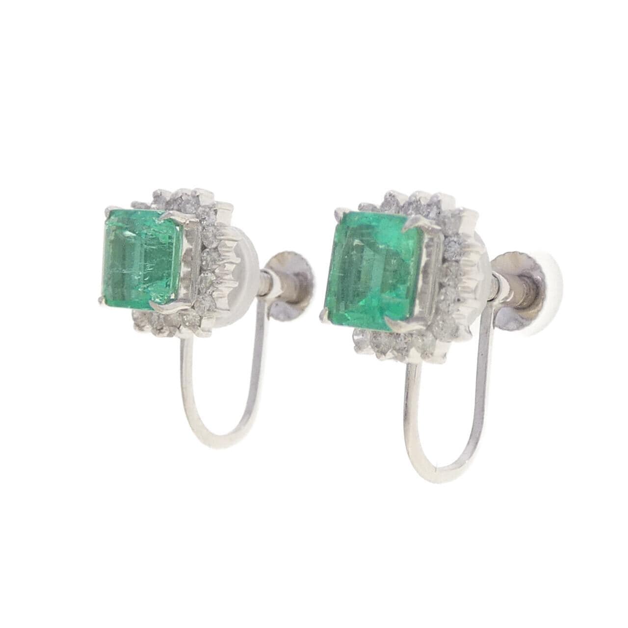 PT900/PT850 エメラルド イヤリング 1.28CT