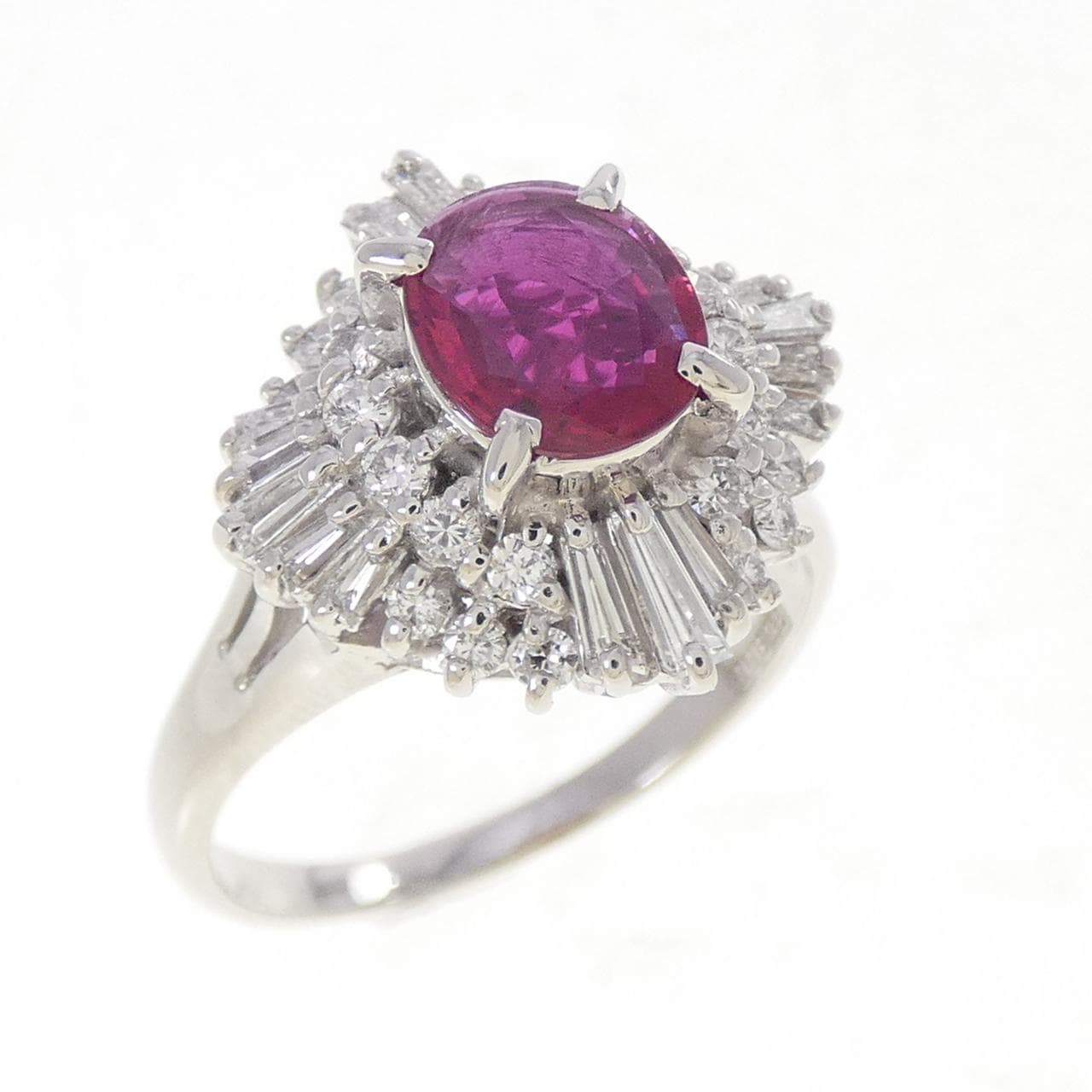 PT900 ルビー リング 0.72CT