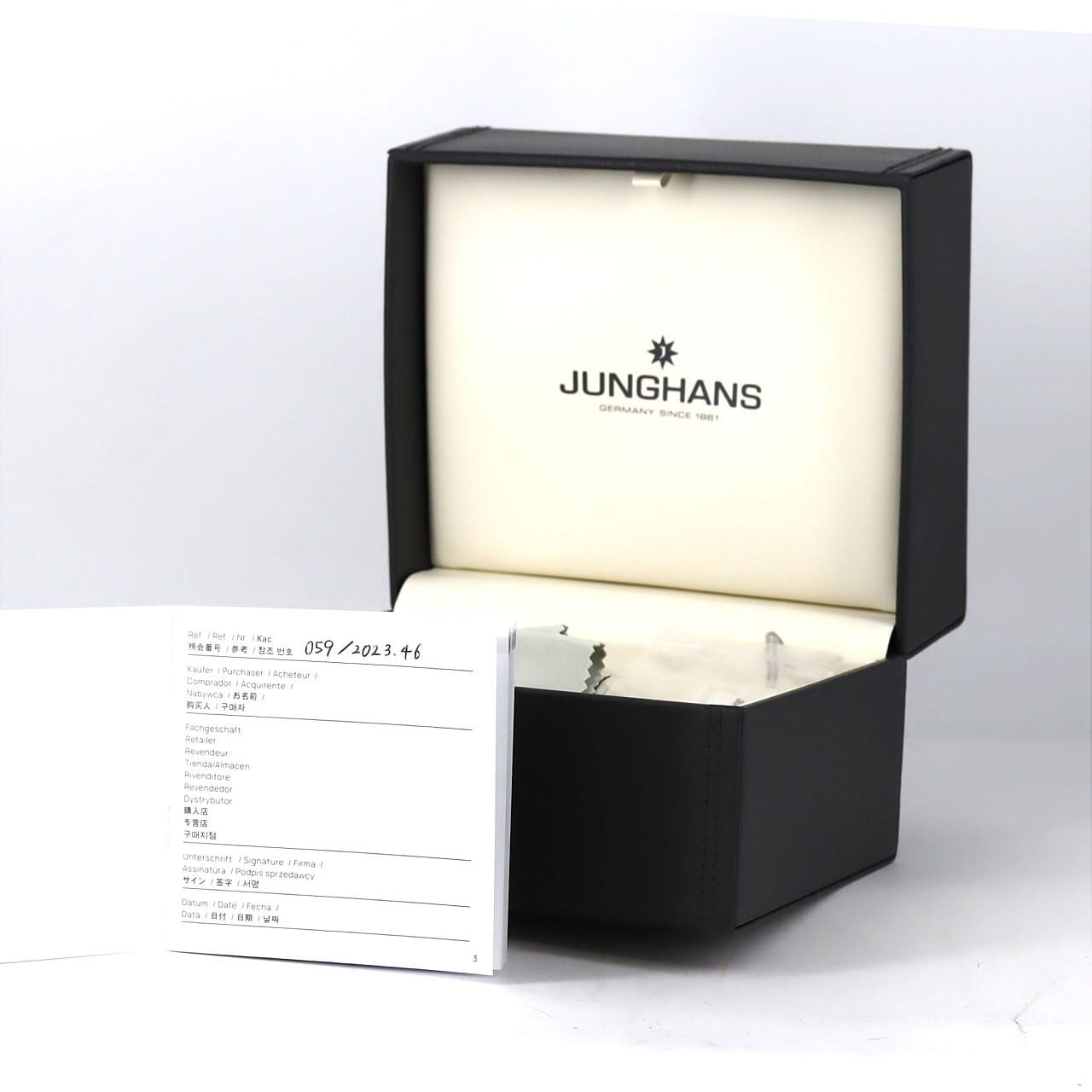 ユンハンス マックスビル メガソーラー電波時計 TI 59/2023.46 TI ソーラークォーツ