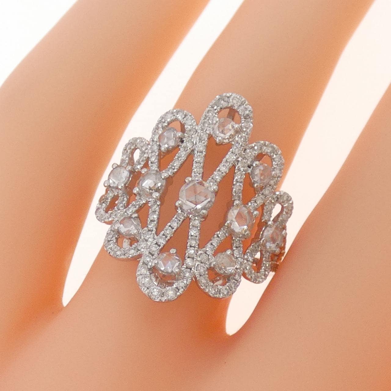 K18WG ダイヤモンド リング 0.55CT