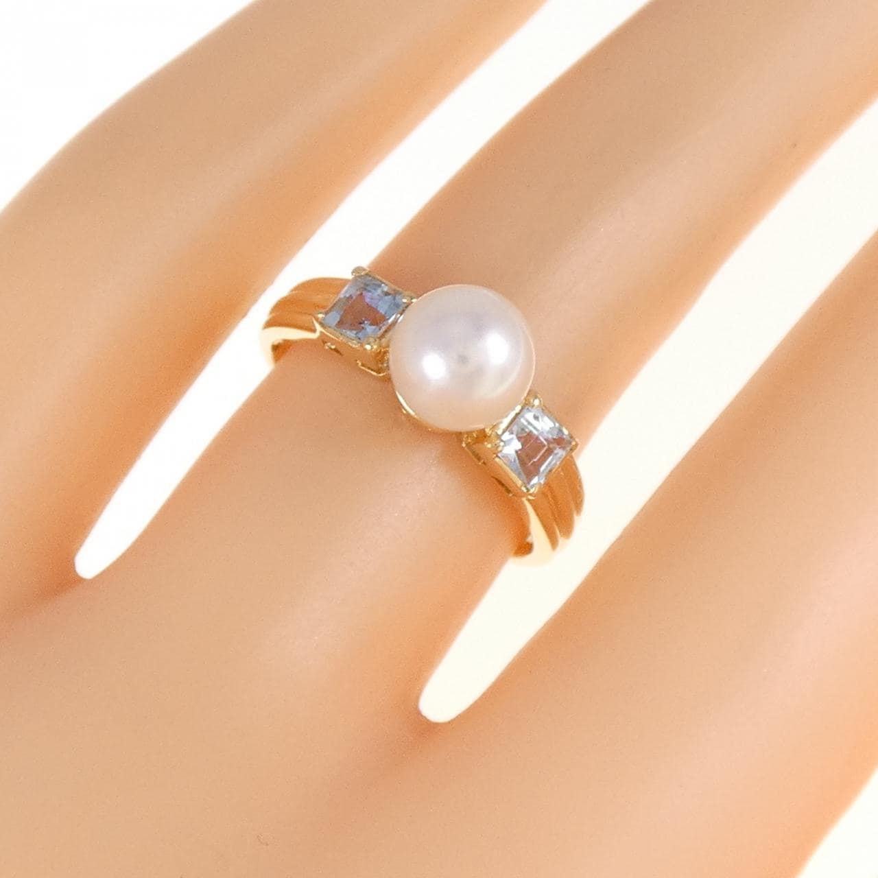 K18YG アコヤパール リング 6.5mm