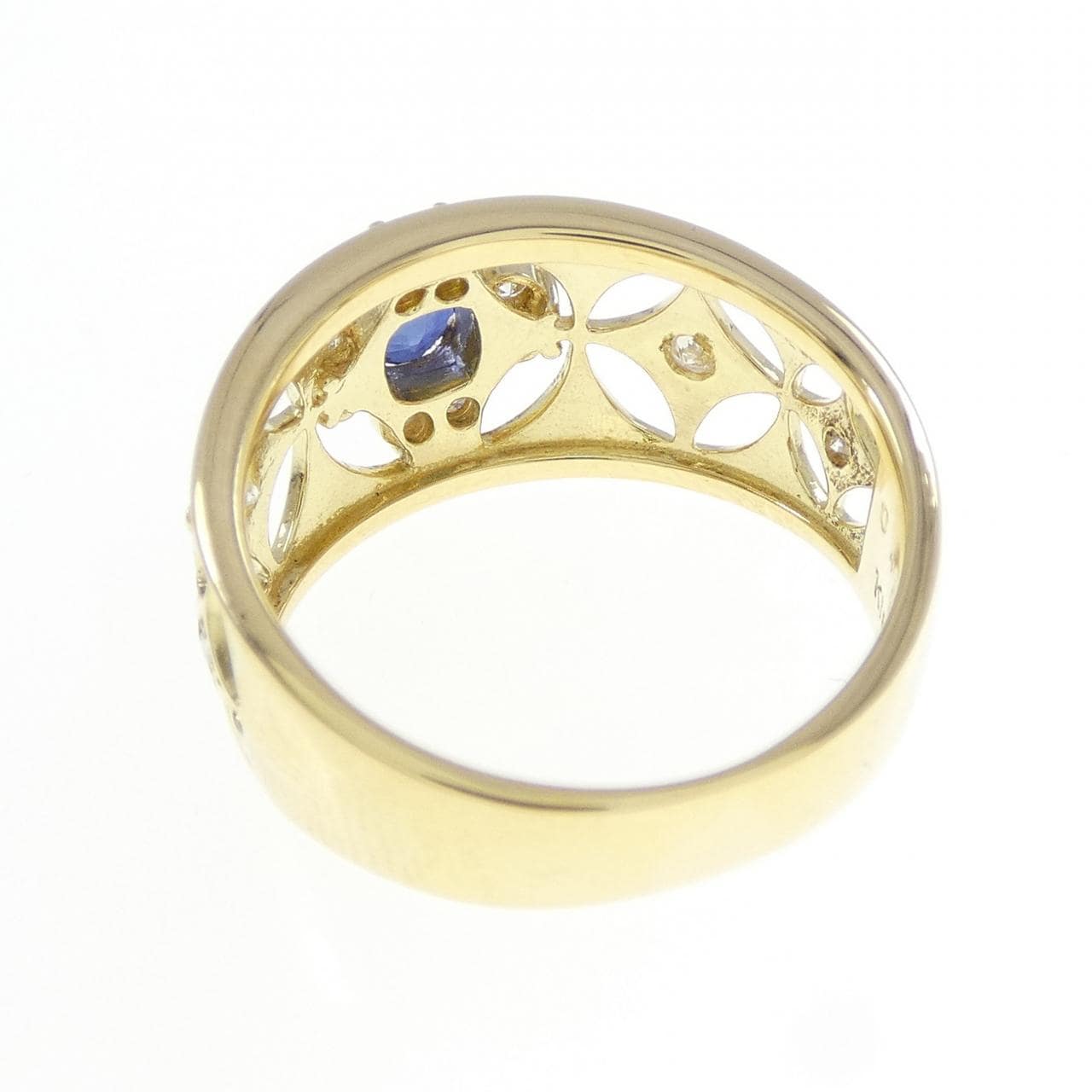 K18YG サファイヤ リング 0.44CT