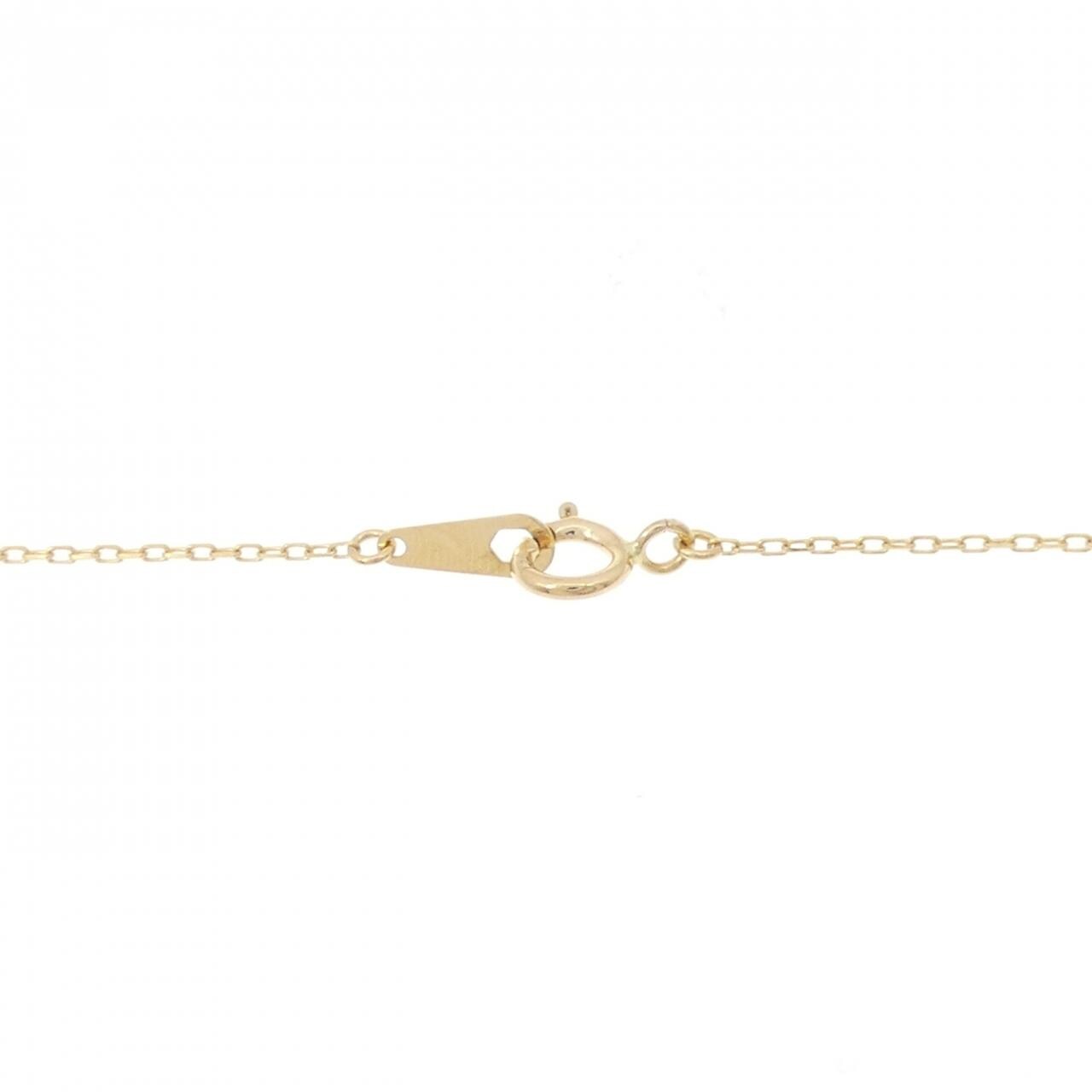 K18YG フラワー ダイヤモンド ネックレス 0.30CT